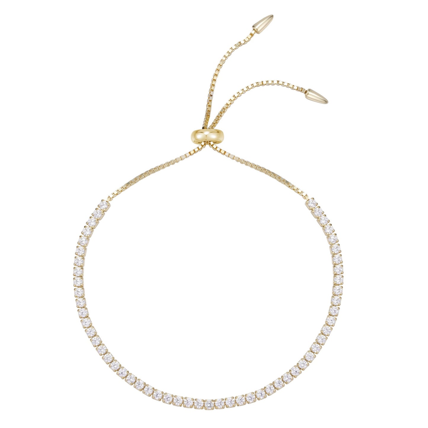 Classic Stone Tennis Bracelet- Gold - Wishe19