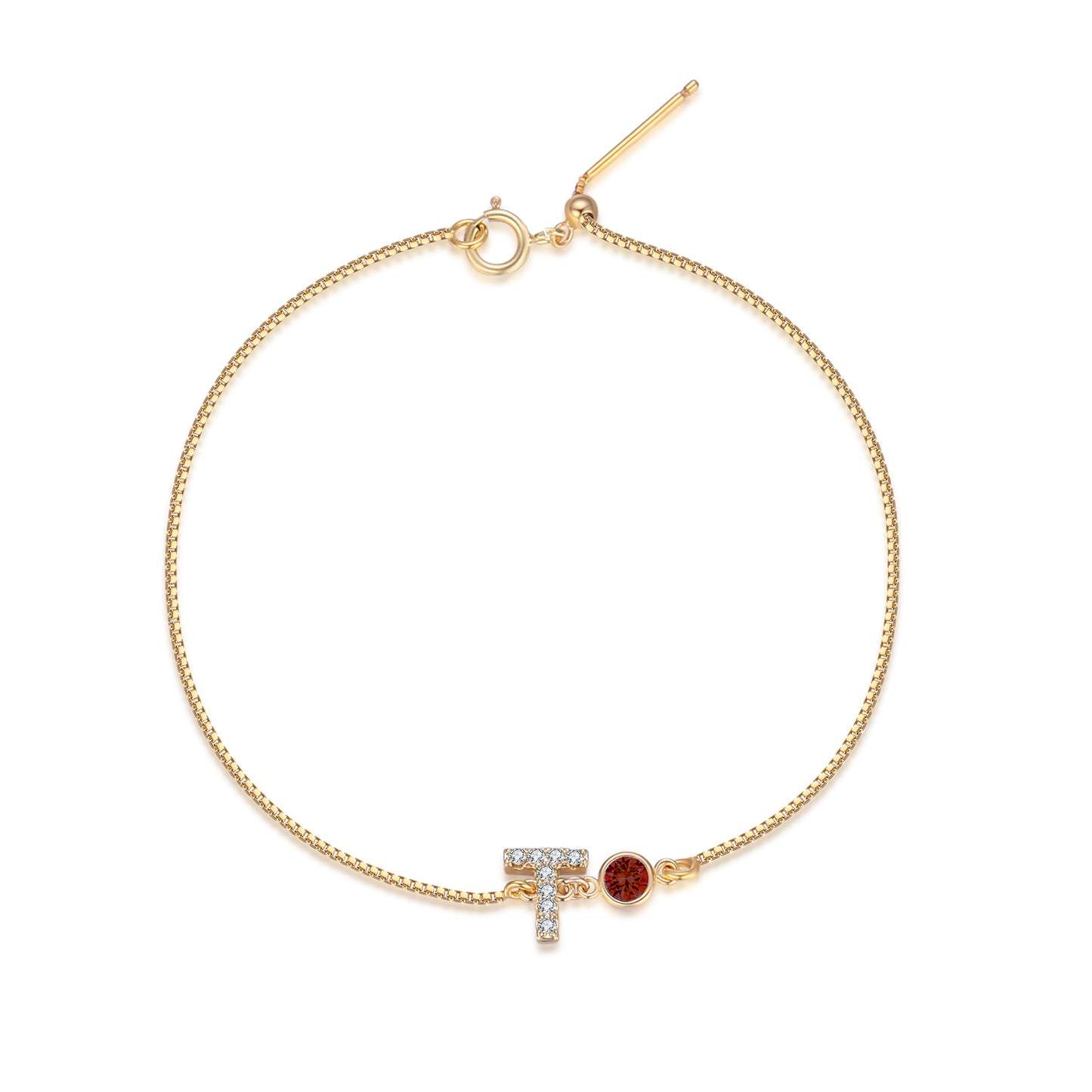 14KGF Initial Bracelet - Wishe19