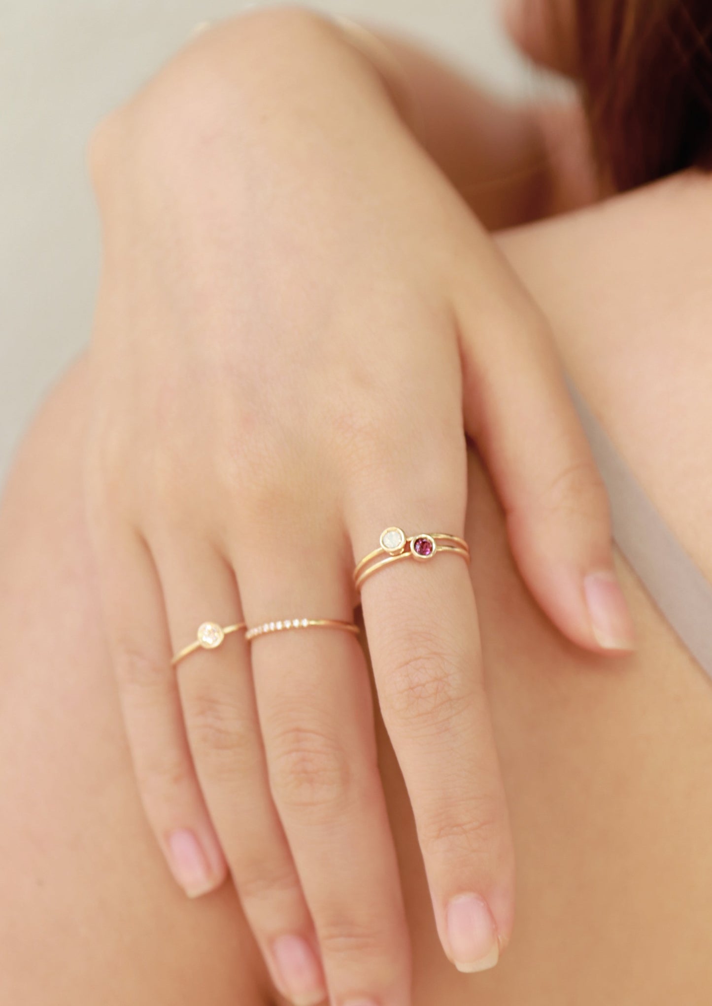 14KGF Bar Ring - Wishe19