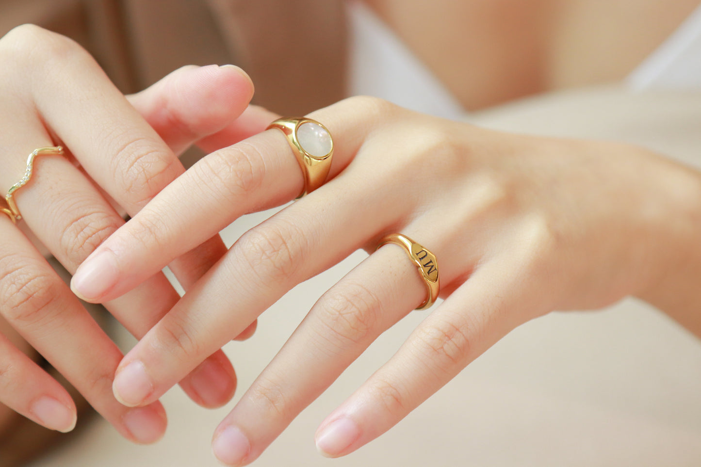 Personalized Heart Initial Ring - Wishe19