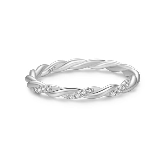 Twist Ring-  Silver - Wishe19