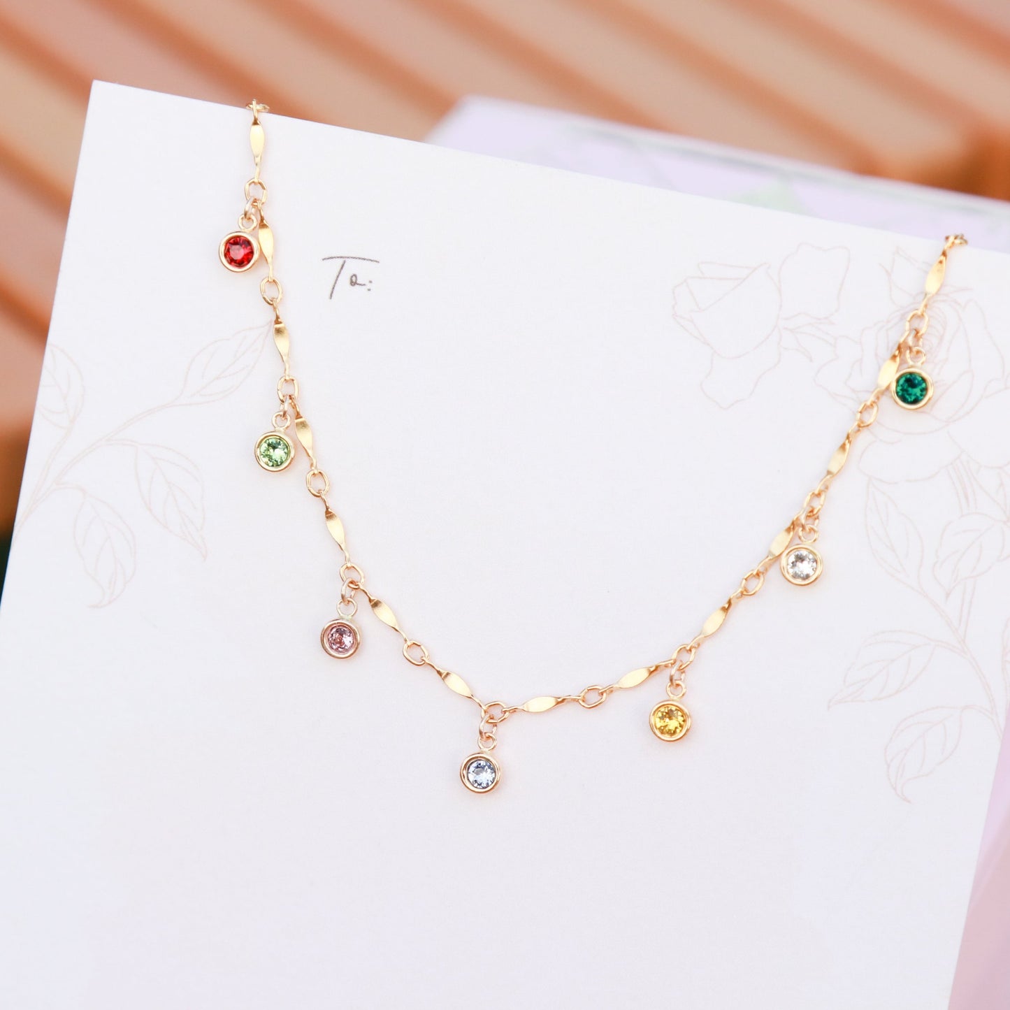 14KGF Rainbow Necklace - Wishe19