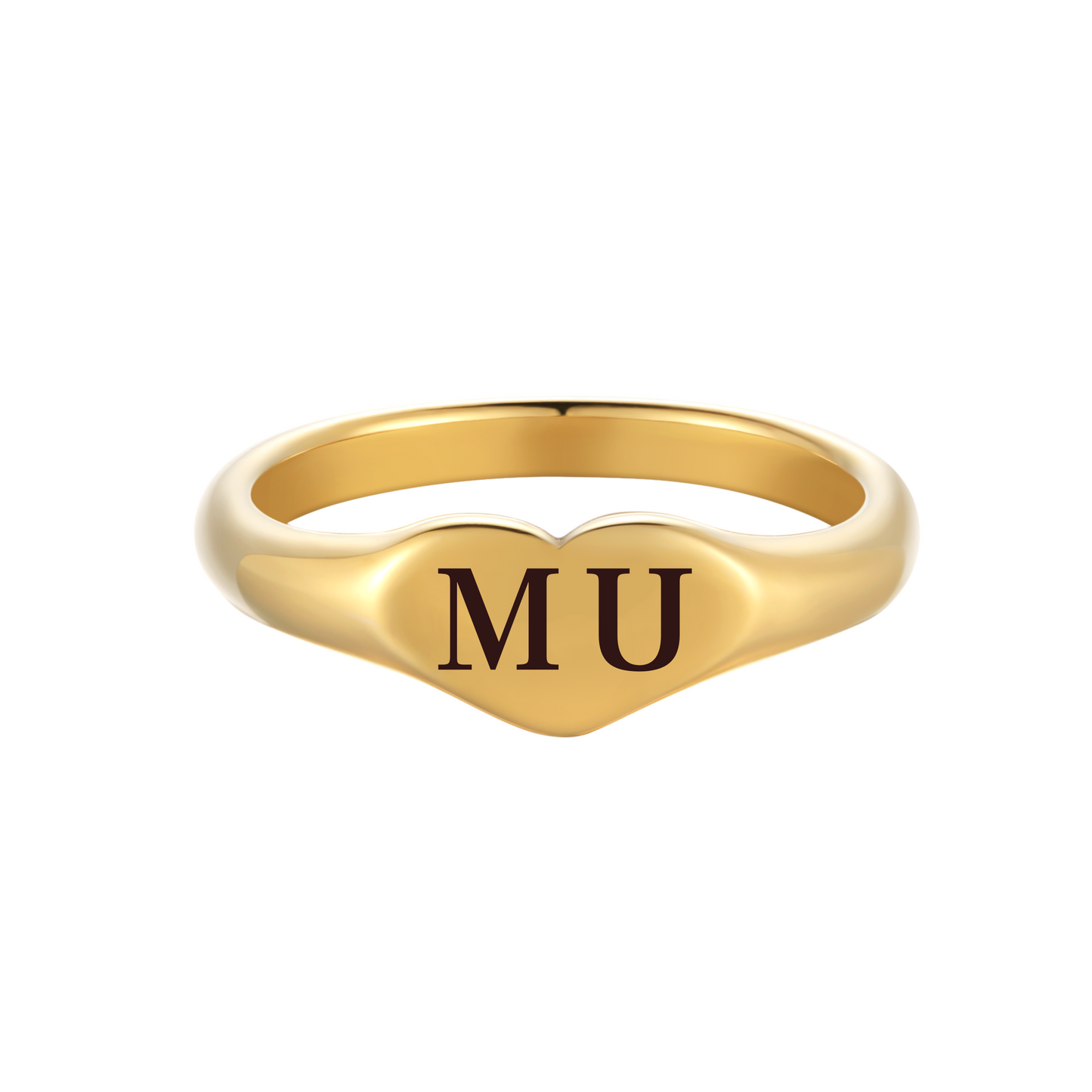 Personalized Heart Initial Ring - Wishe19