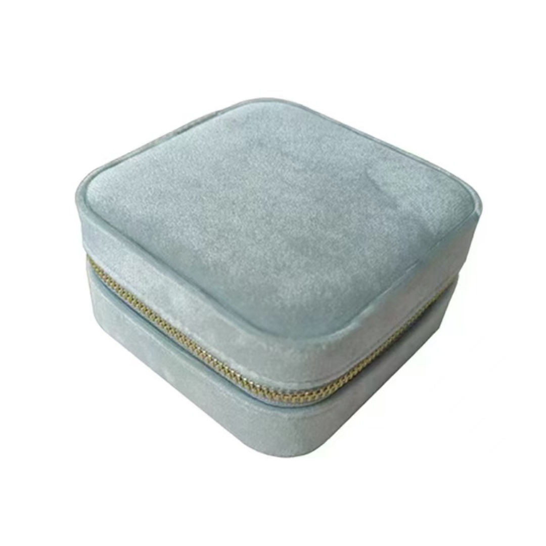 高級絨面收納首飾盒 Customized jewelry box with name - Wishe19