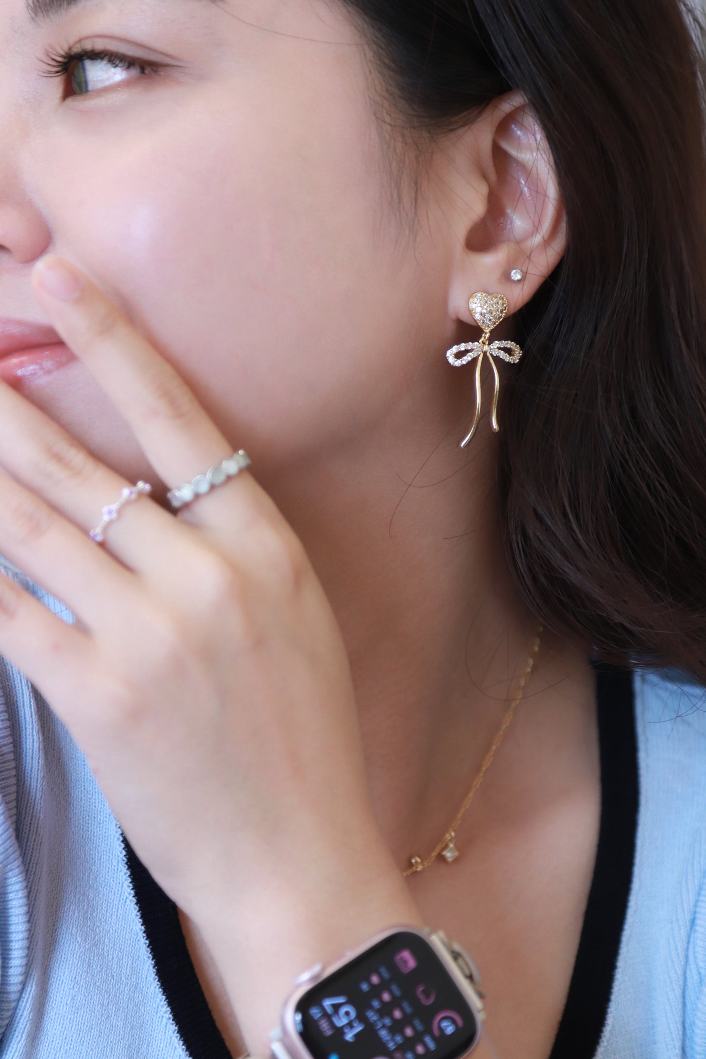 Ruby Love Earring- Gold - Wishe19