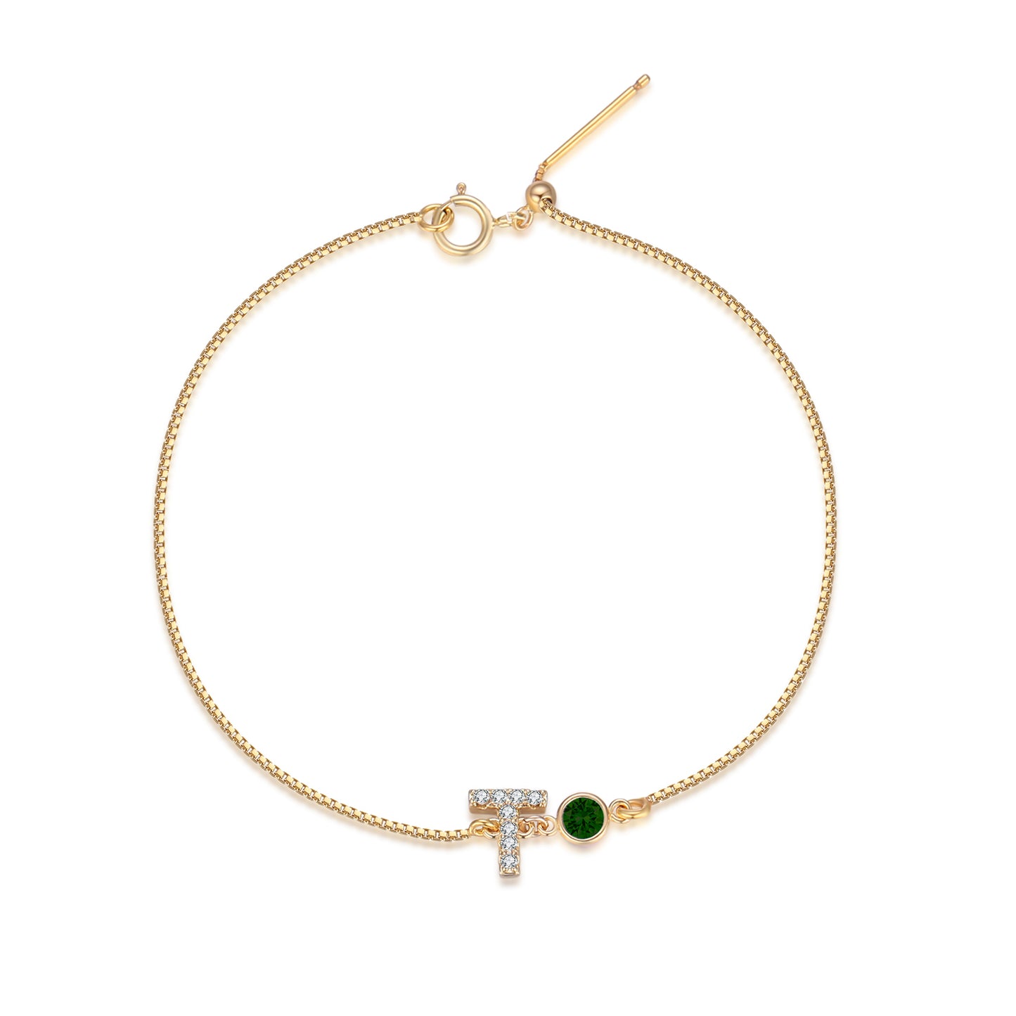14KGF Initial Bracelet - Wishe19