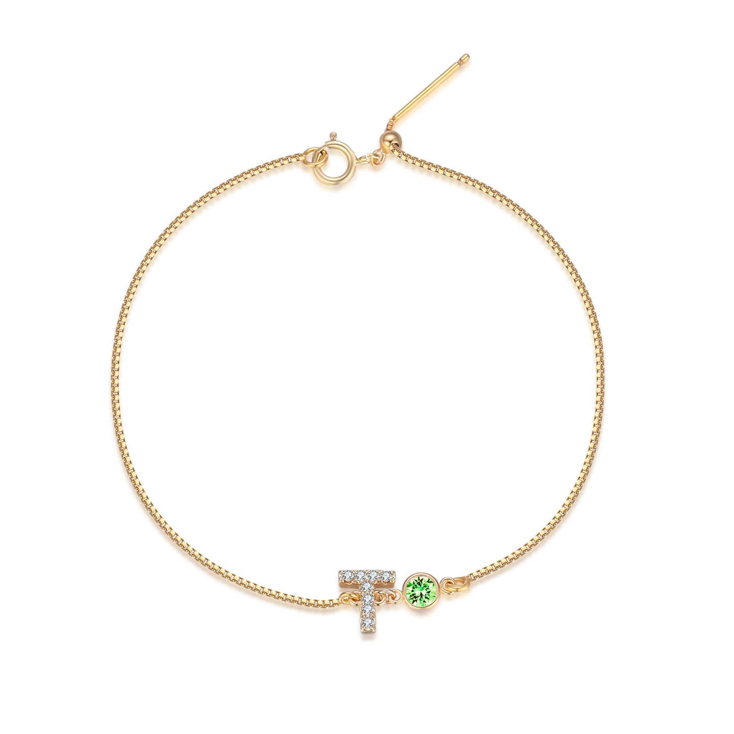 14KGF Initial Bracelet - Wishe19