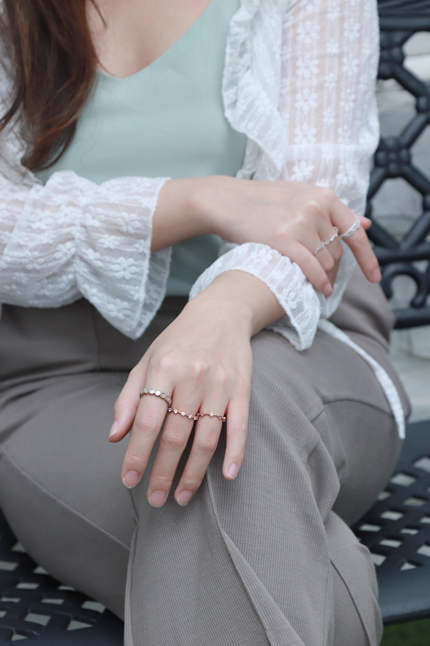 Amethyst Blossom Flower Ring- Rose Gold - Wishe19