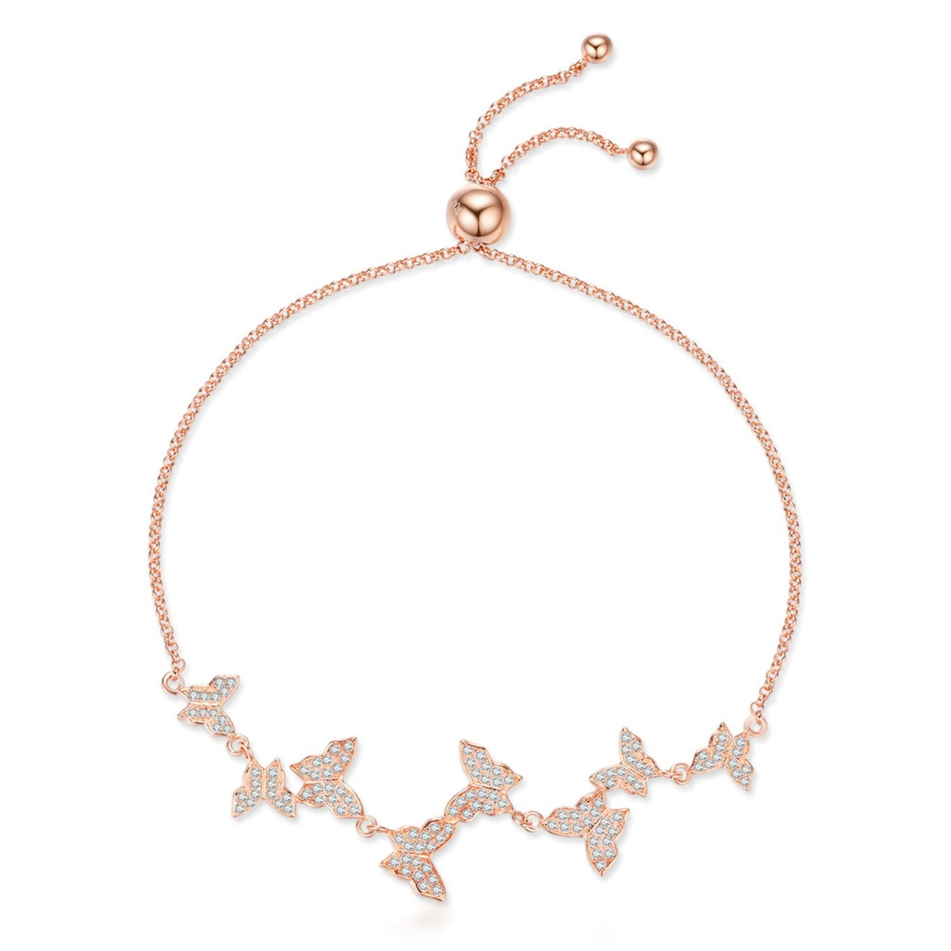 Butterfly Serenade Bracelet- Rose Gold - Wishe19