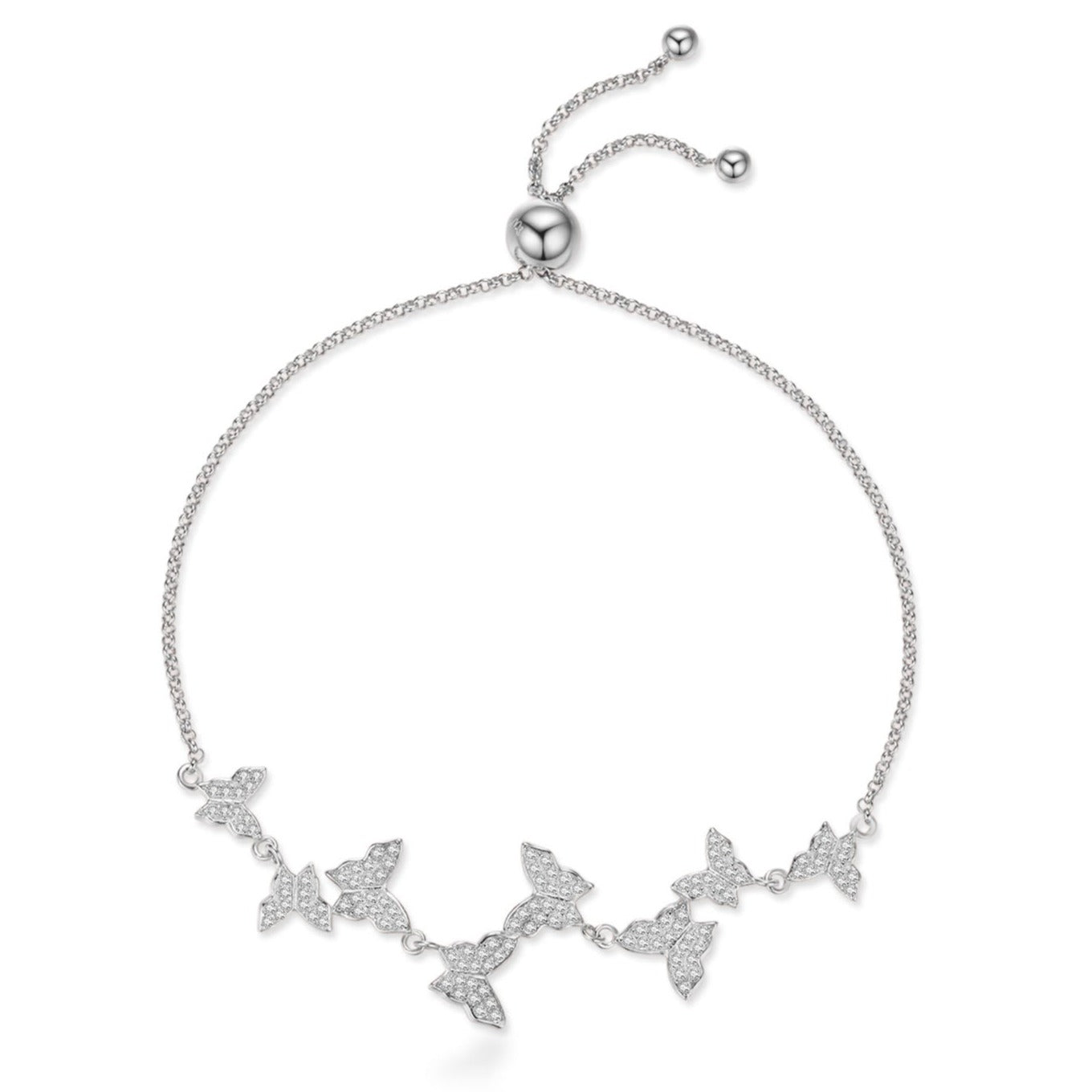Butterfly Serenade Bracelet- Silver - Wishe19