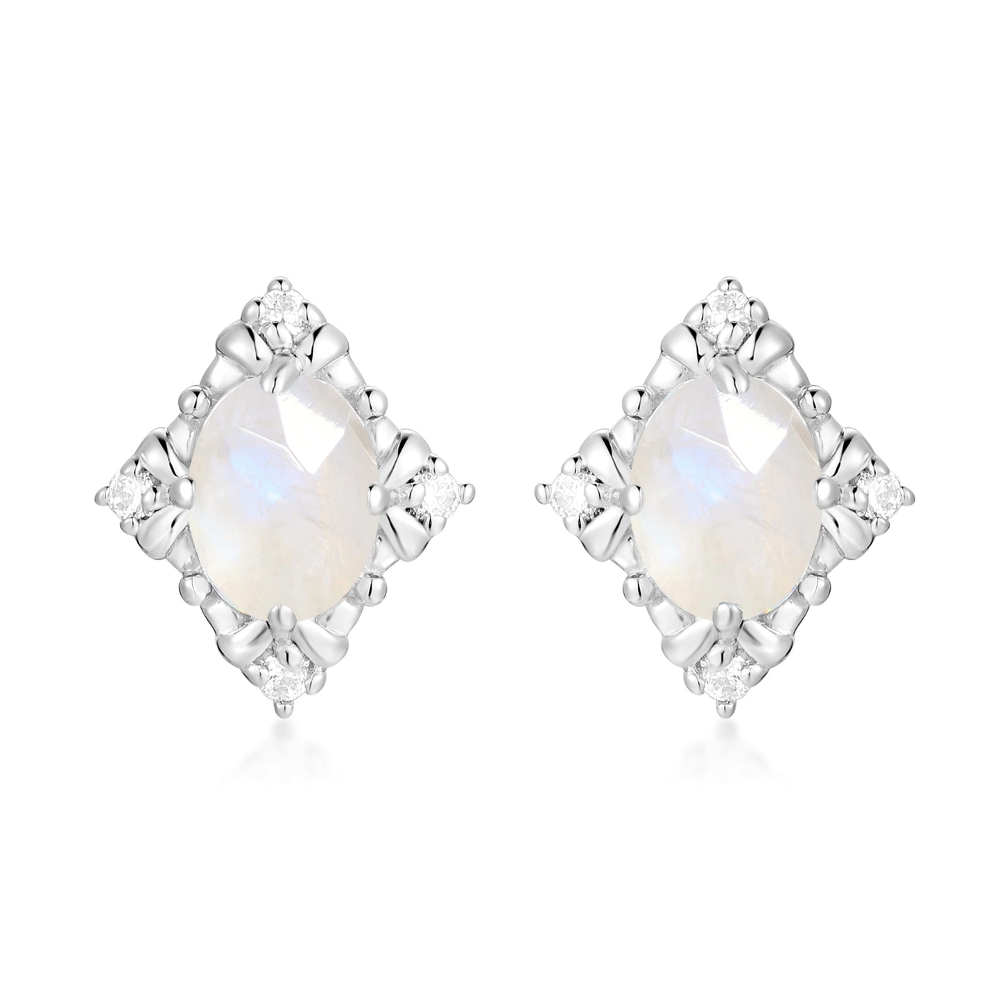 Crush On You Moonstone Earring- Silver - Wishe19