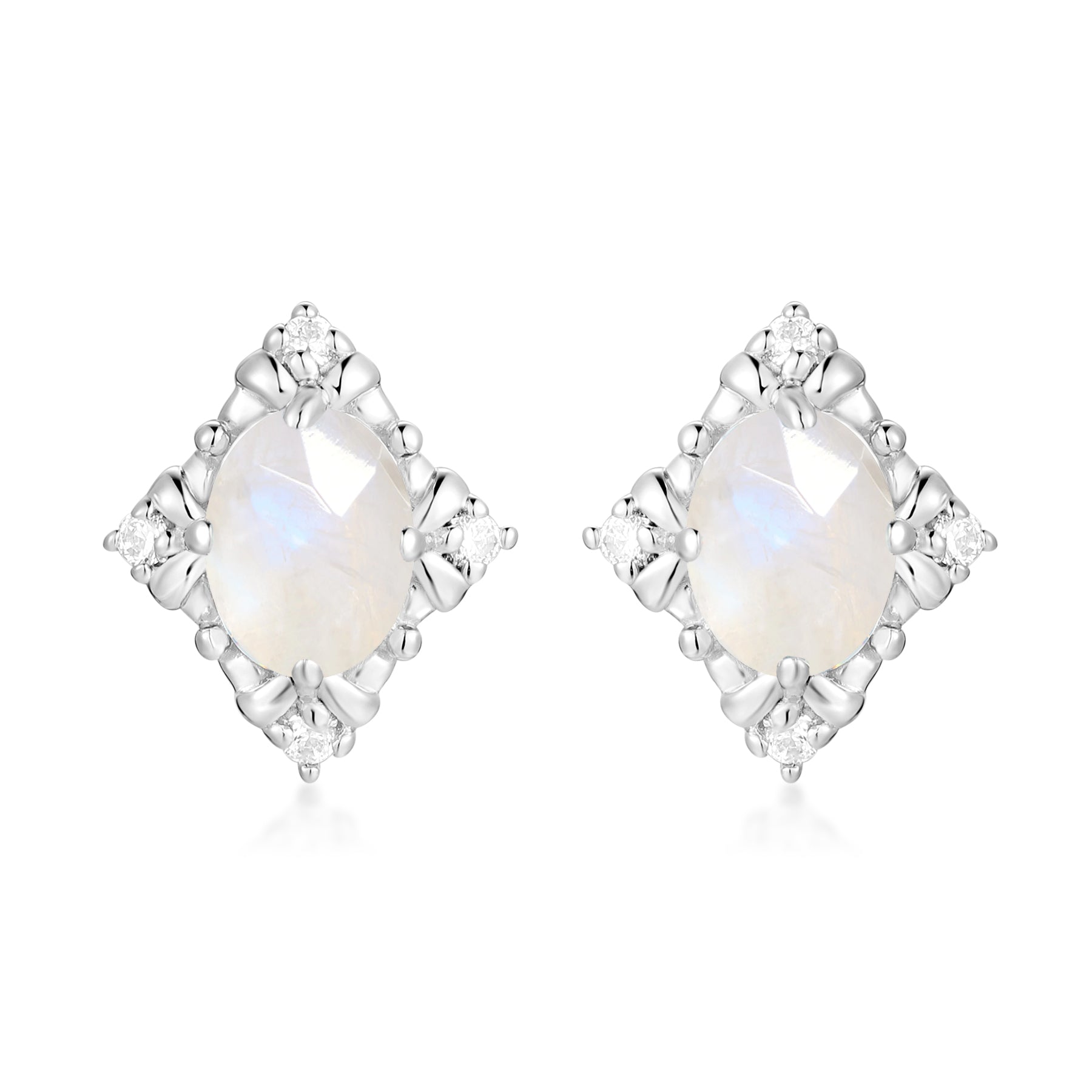 Crush On You Moonstone Earring- Silver - Wishe19