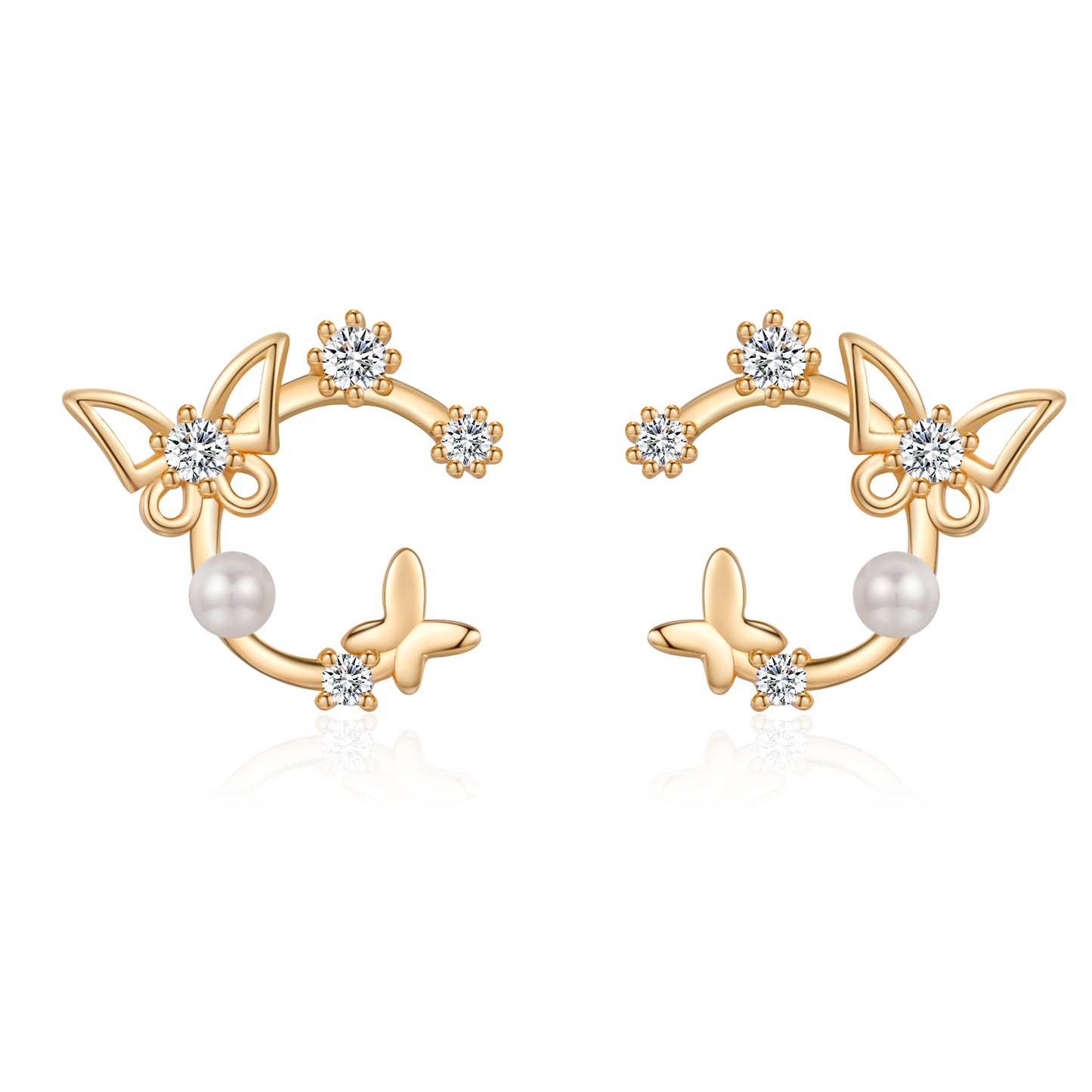 Gentle Breeze Dancing Earring- Gold - Wishe19
