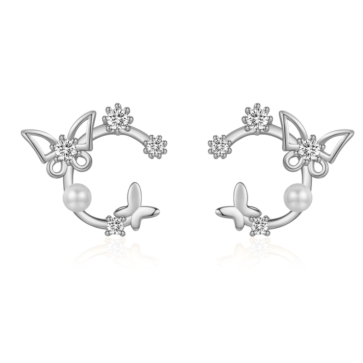 Gentle Breeze Dancing Earring- Silver - Wishe19