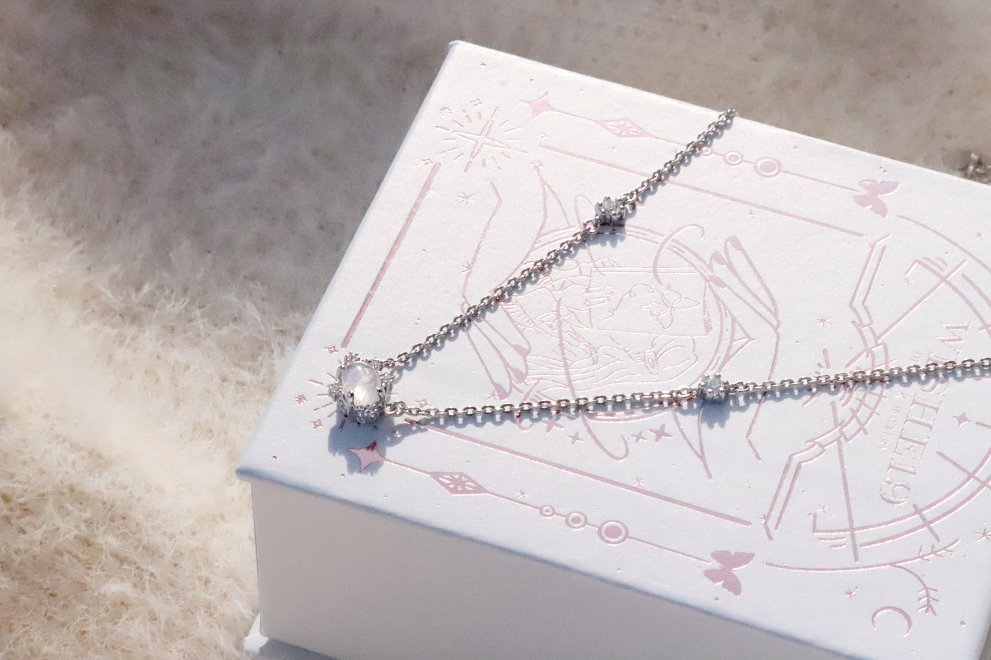 Moon Desire Necklace- Silver - Wishe19