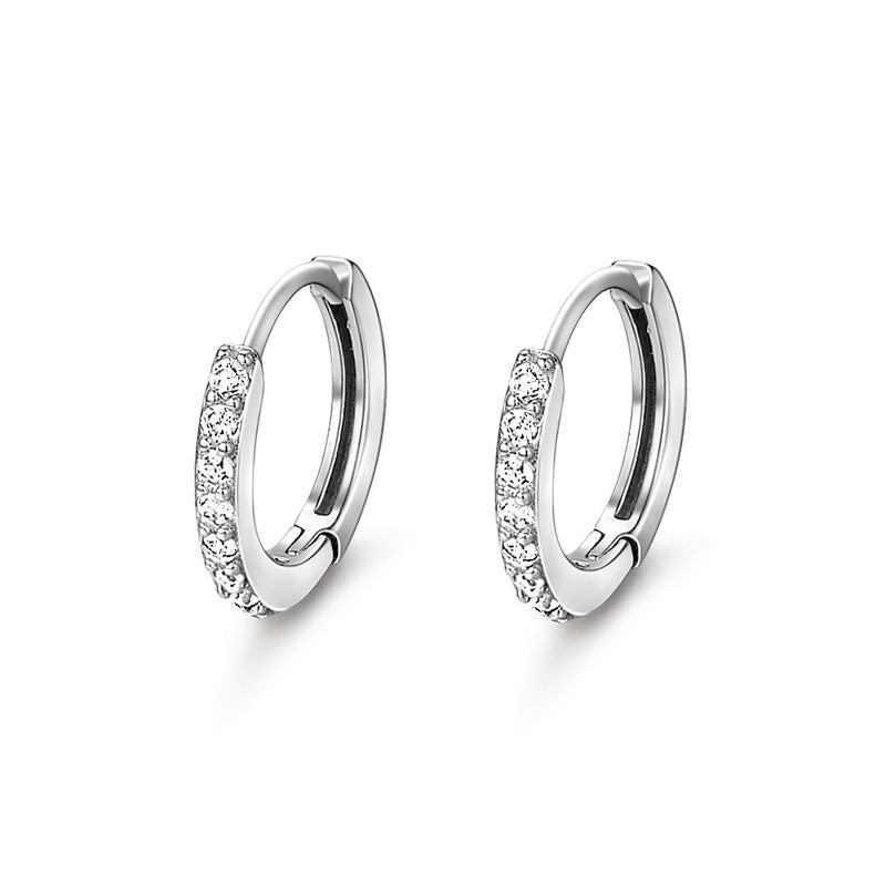 Huggie Earrings- Silver - Wishe19