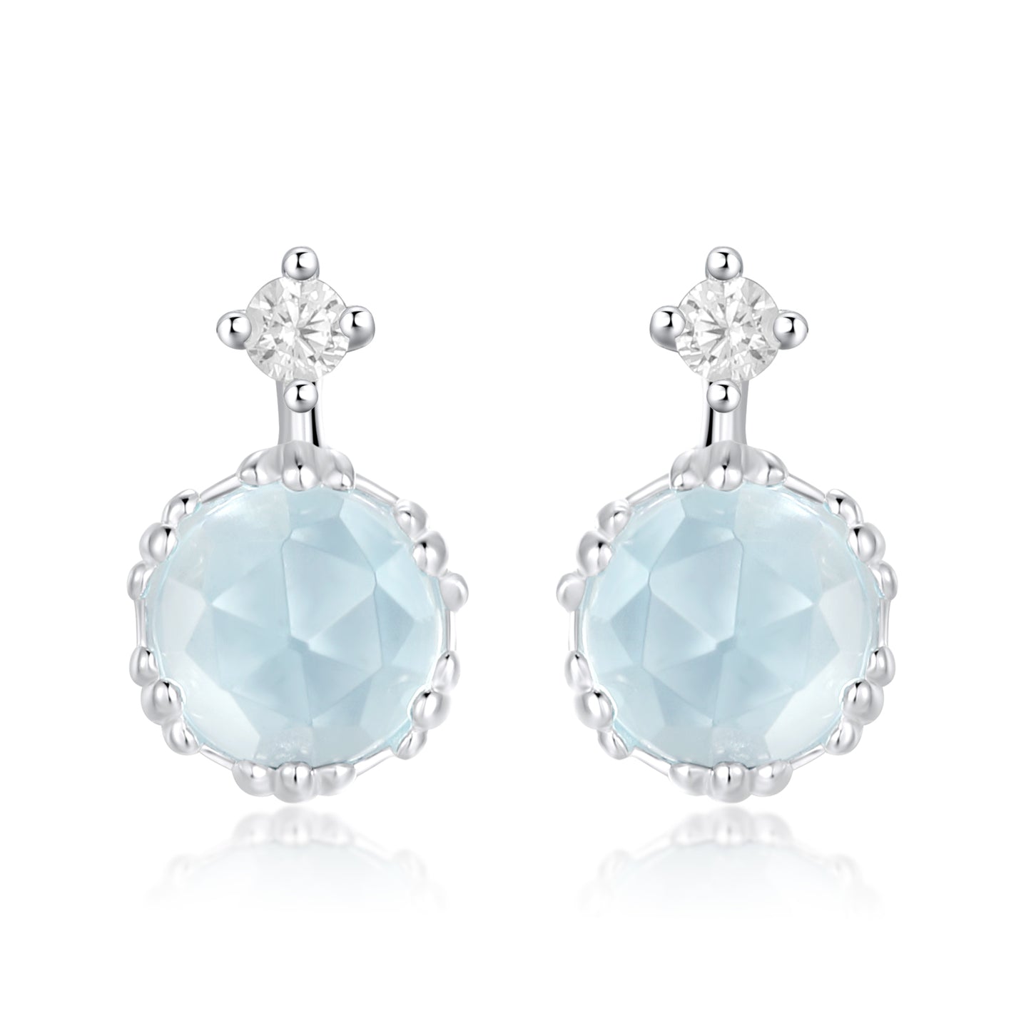 Sloane Blue Topaz Earring- Silver - Wishe19