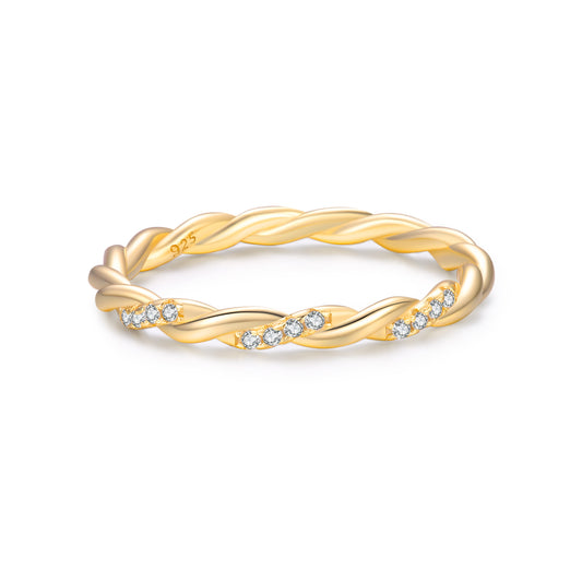 Twist Ring-  Gold - Wishe19