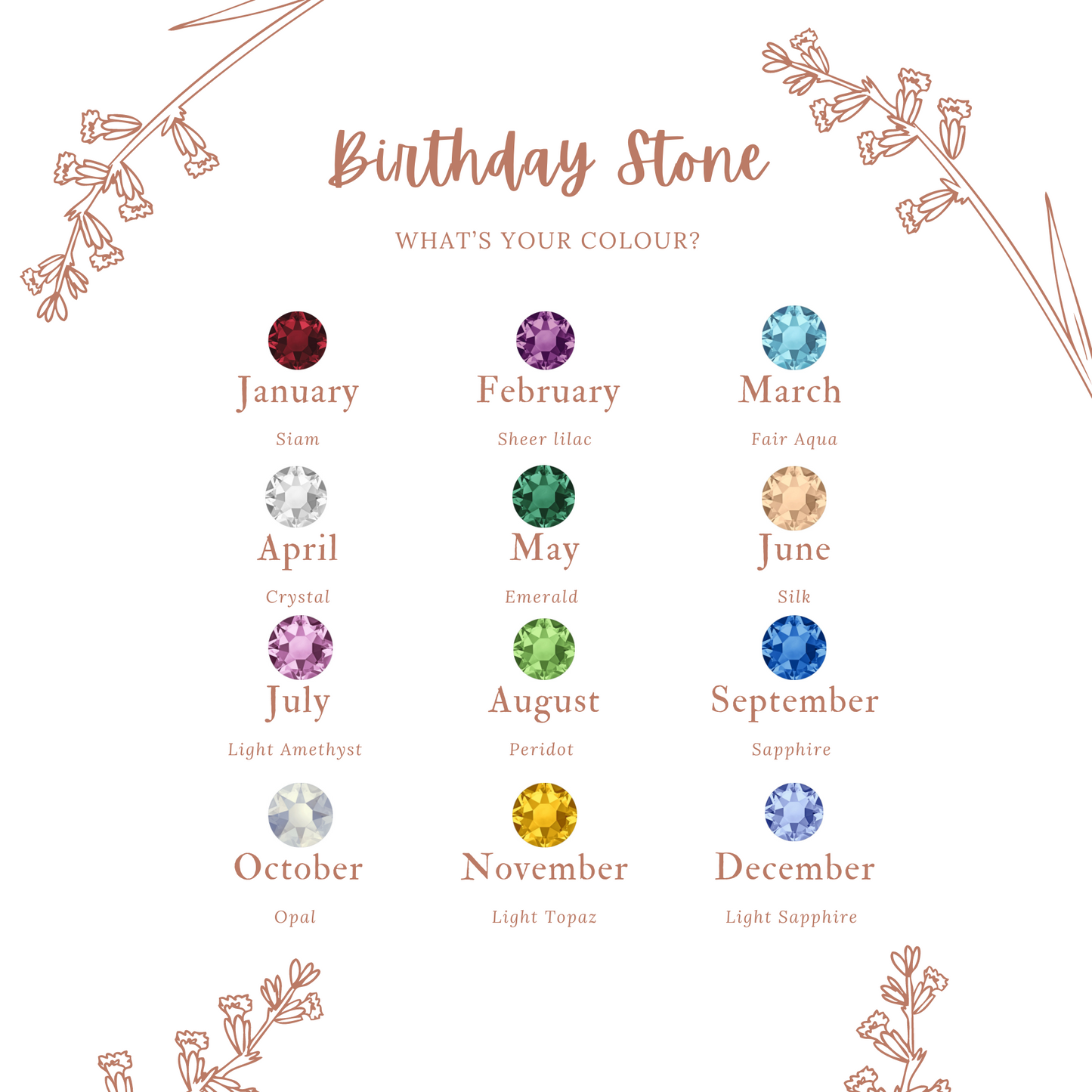 14KGF Birthstone Necklace & Ring Gift Set - Wishe19