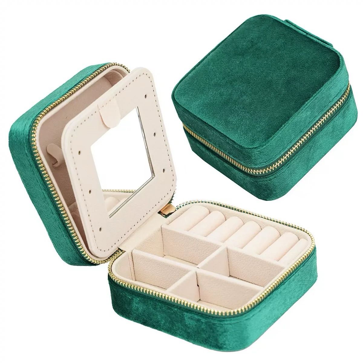高級絨面收納首飾盒 Customized jewelry box with name - Wishe19