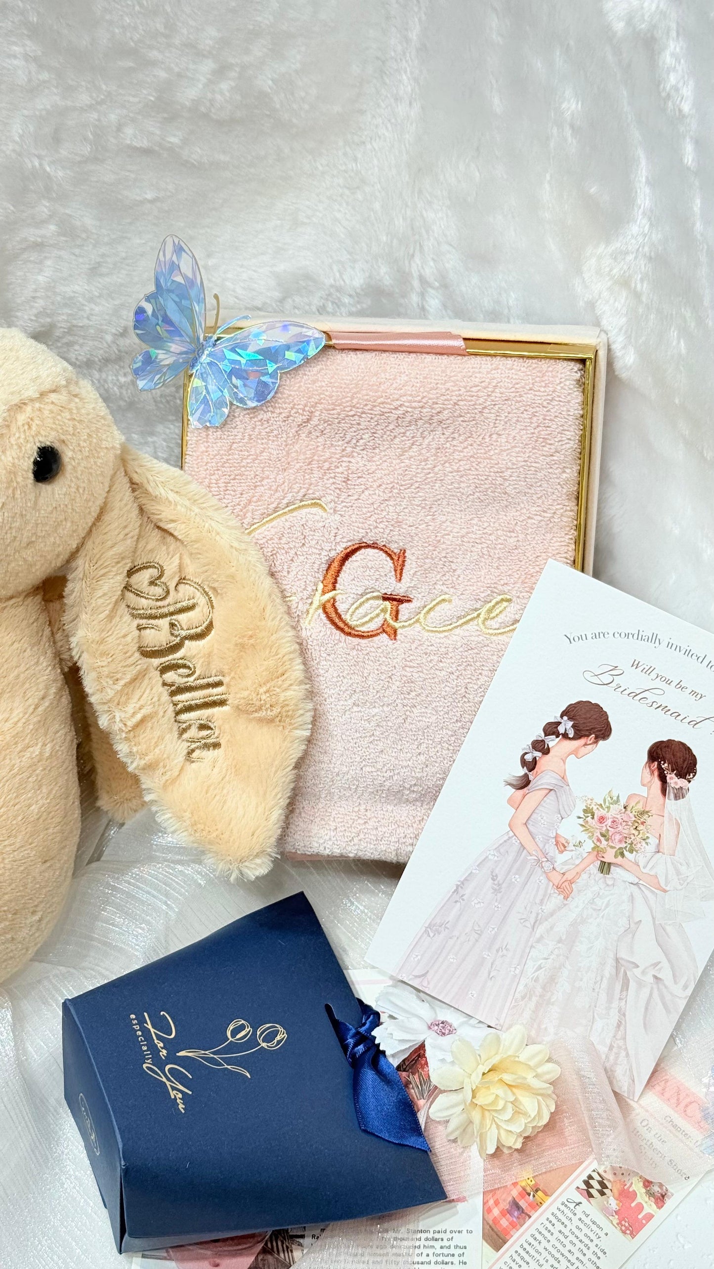 訂製刺繡純綿毛巾 Personalized Girls Trip Towel - Wishe19