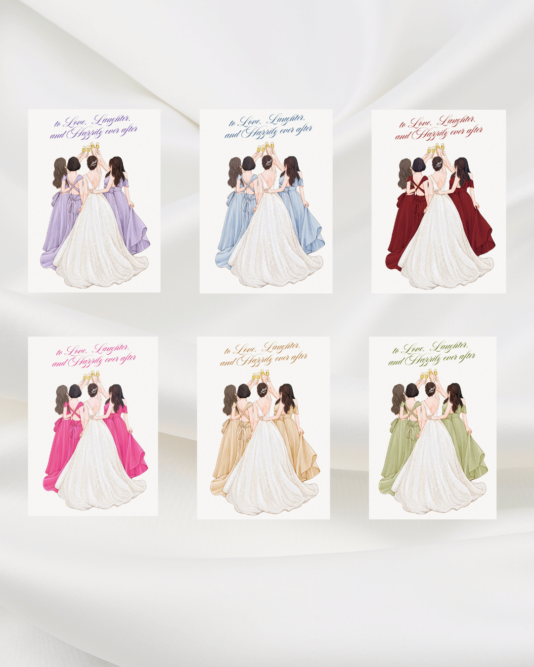 姊妹感謝卡 Bridesmaid thank you card - Wishe19