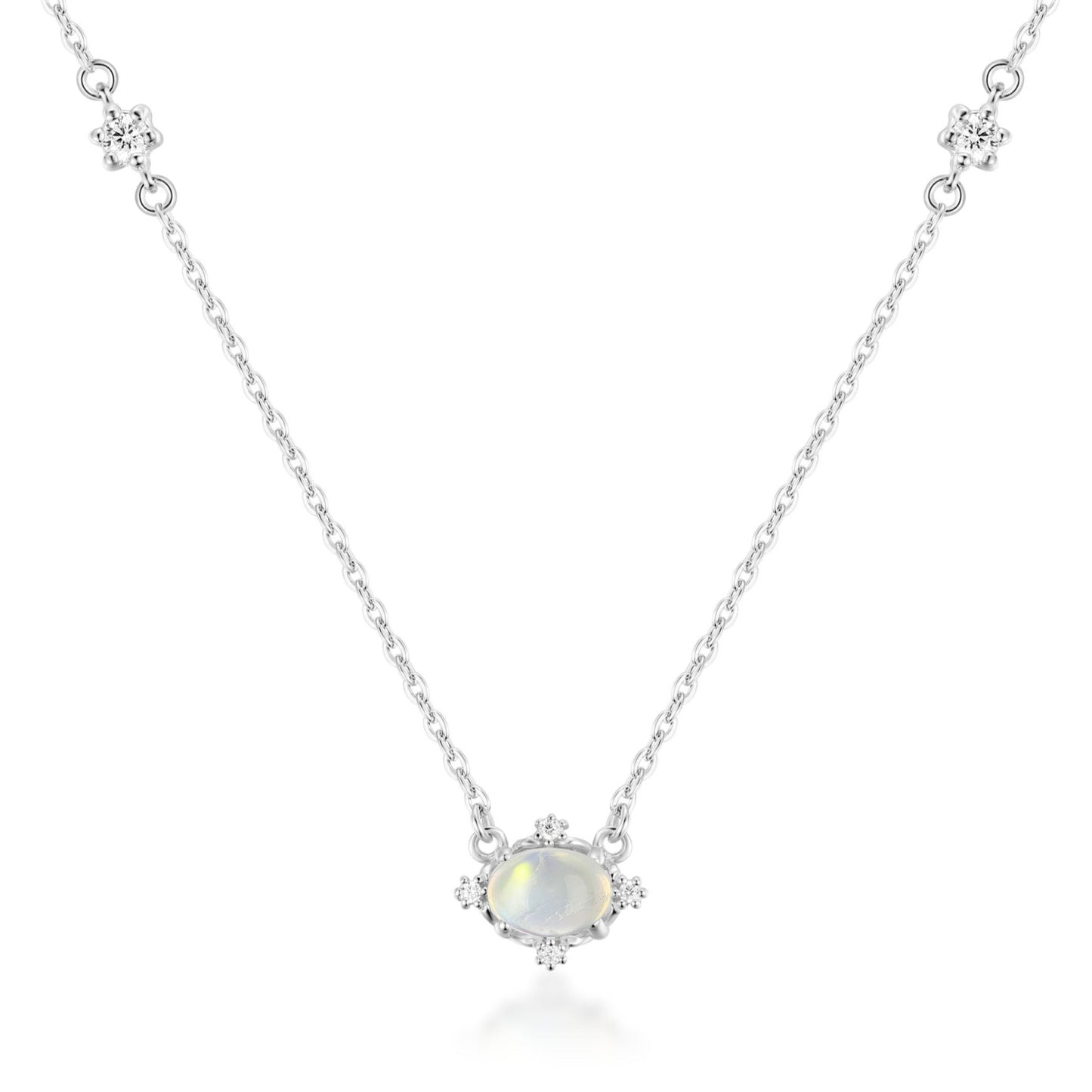 Moon Desire Necklace- Silver - Wishe19