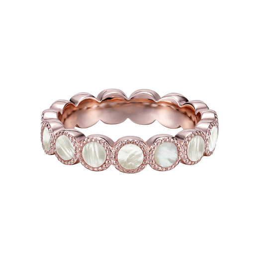 Kensley Mother Pearl Ring- Rose Gold - Wishe19