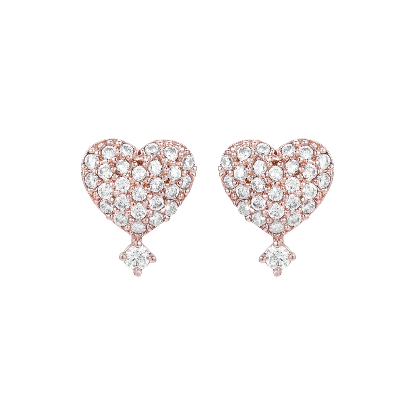 Naya Heart Earring- Rose Gold - Wishe19