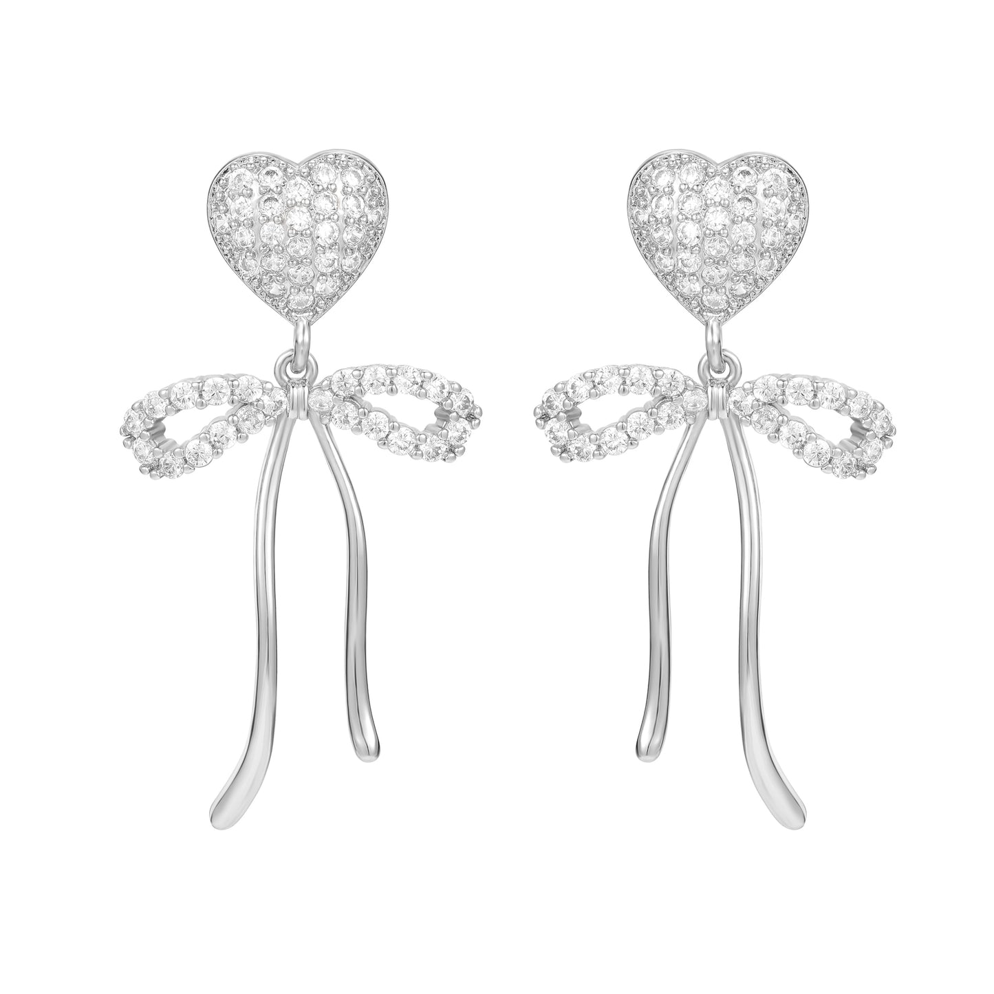 Ruby Love Earring- Silver - Wishe19