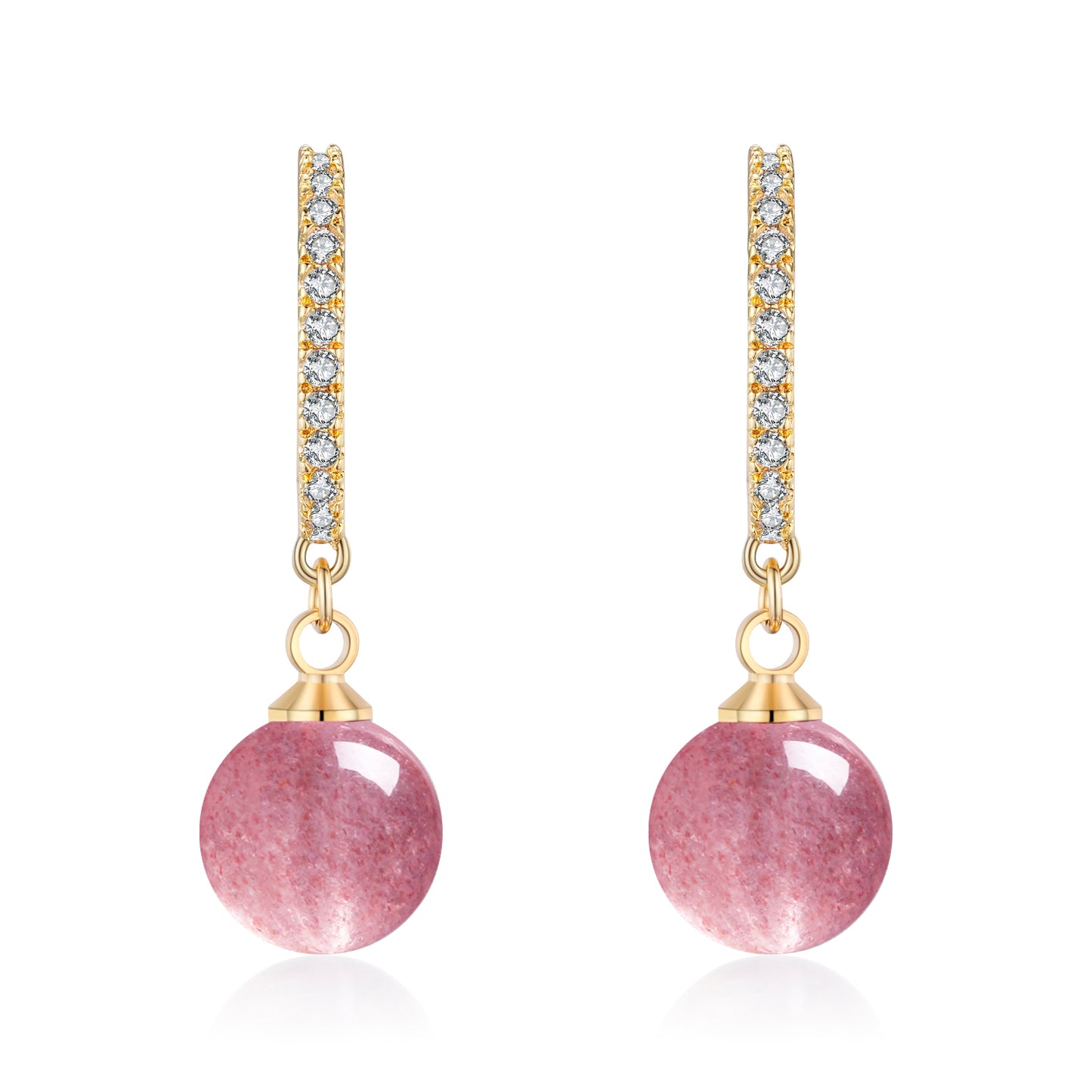 Strawberry Quartz Earring - Wishe19