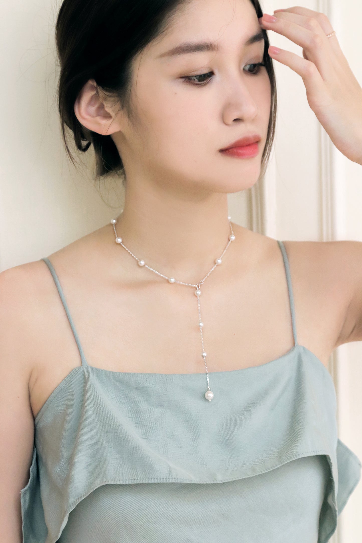 3-Ways Lariat Necklace- Silver - Wishe19