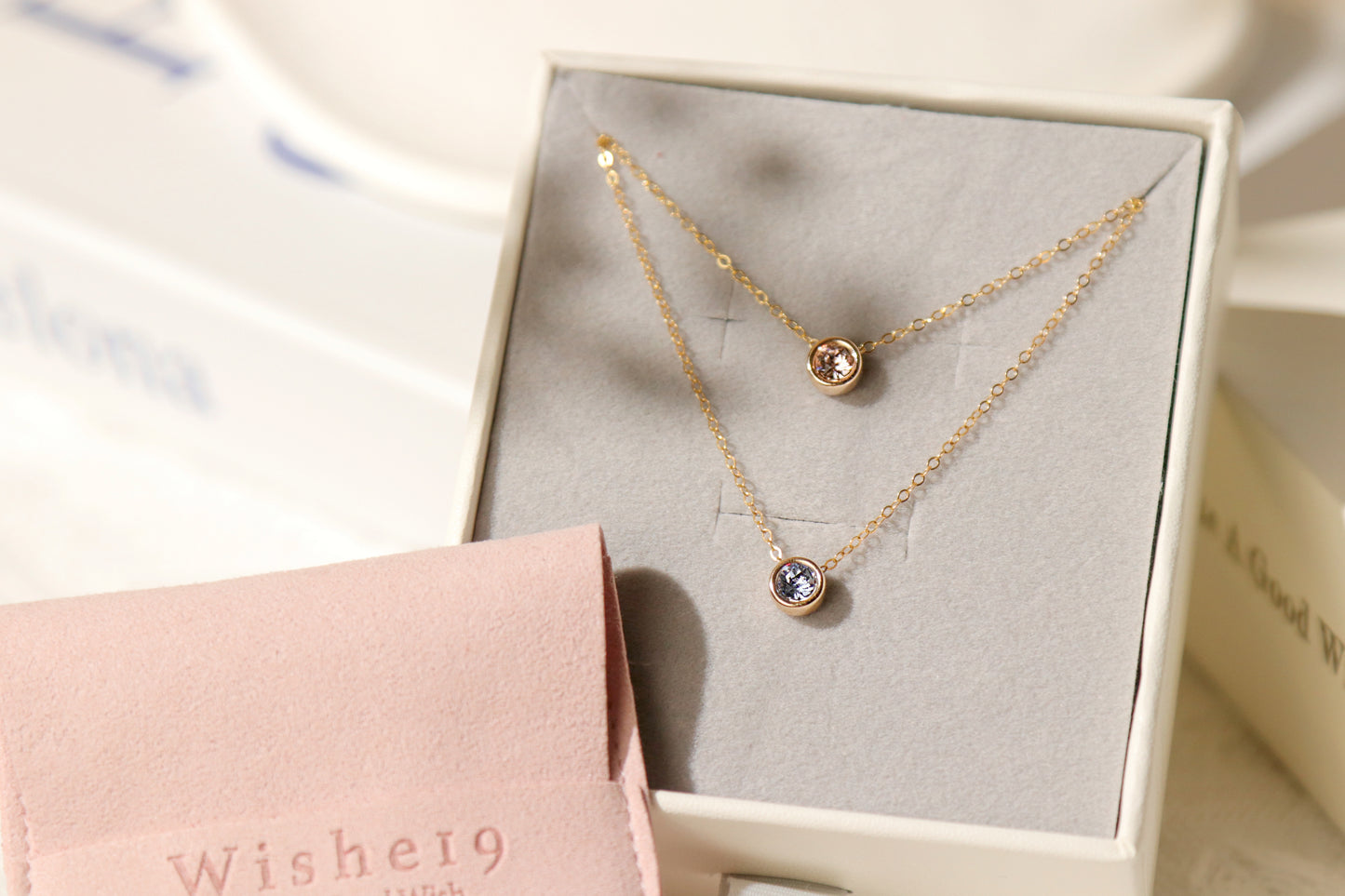 14KGF Birthstone Necklace - Wishe19