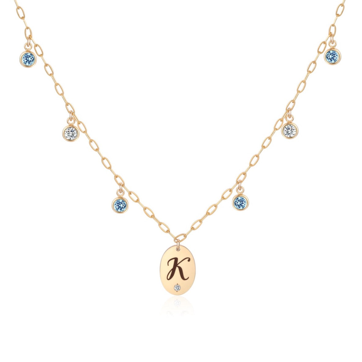 14KGF Two-Tone Initial Necklace
