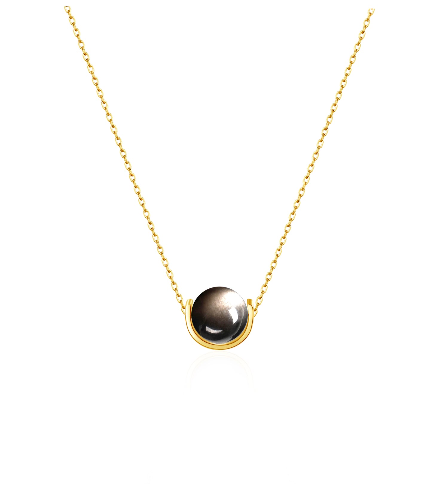 Naturalstone Tiger Eye Necklace- Gold - Wishe19