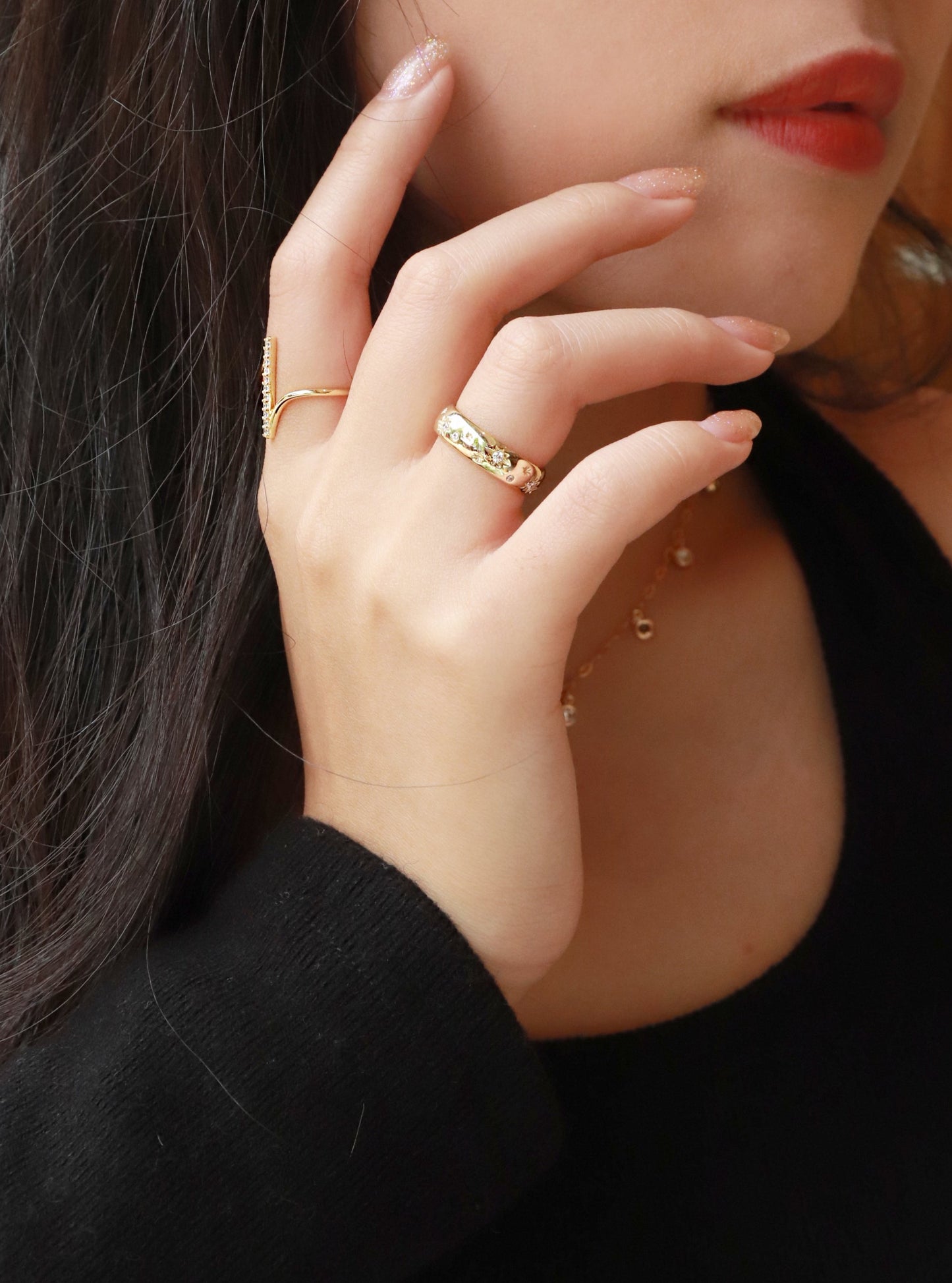 The Wishing Star Ring- Gold - Wishe19