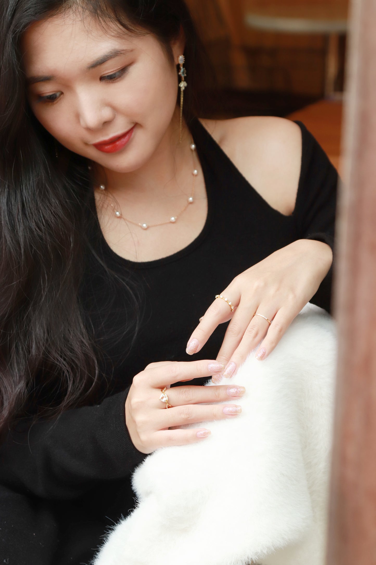 3-Ways Lariat Necklace- Silver - Wishe19