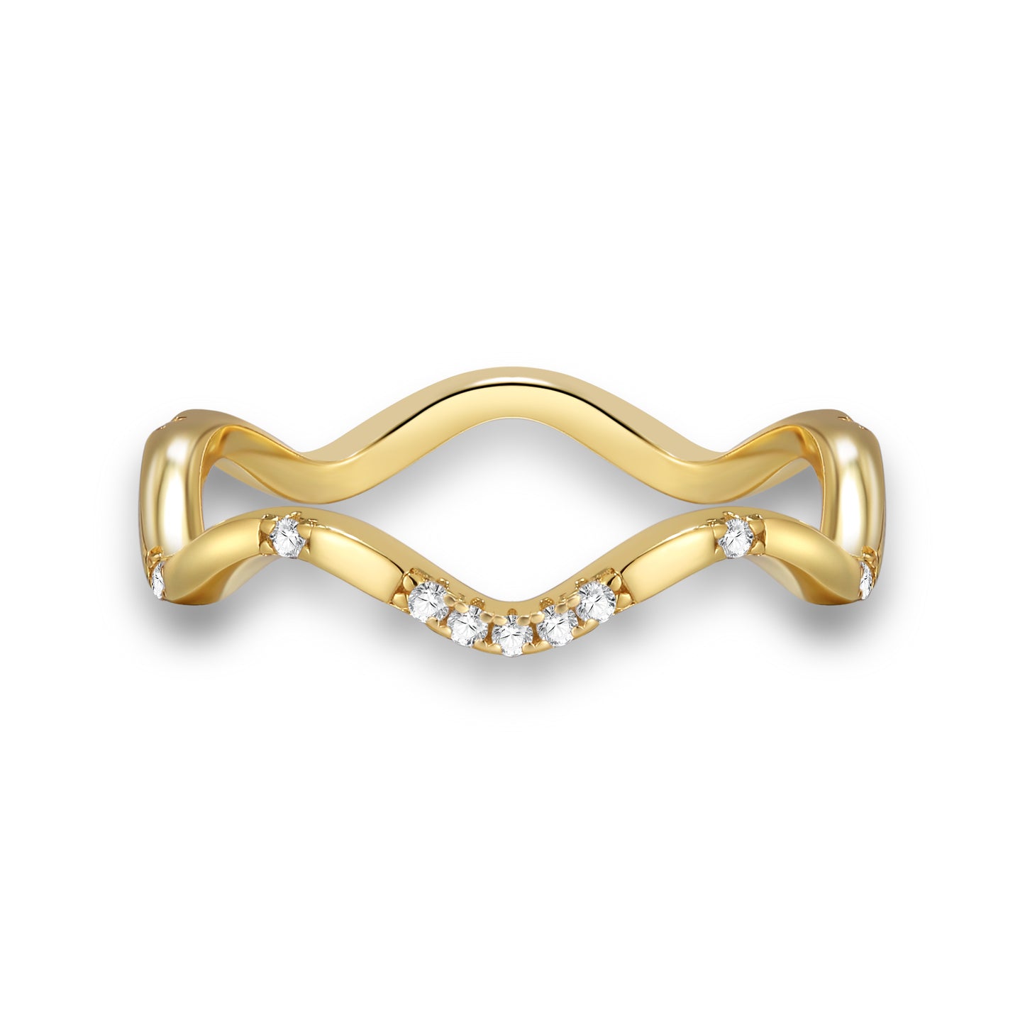 Wave Ring- Gold - Wishe19