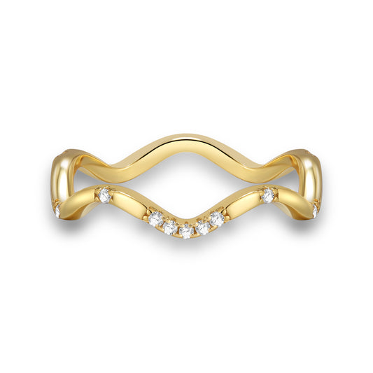 Wave Ring- Gold - Wishe19