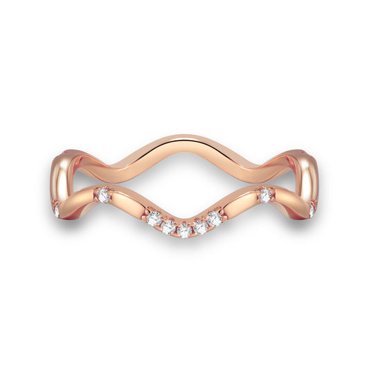 Wave Ring- Rose Gold - Wishe19