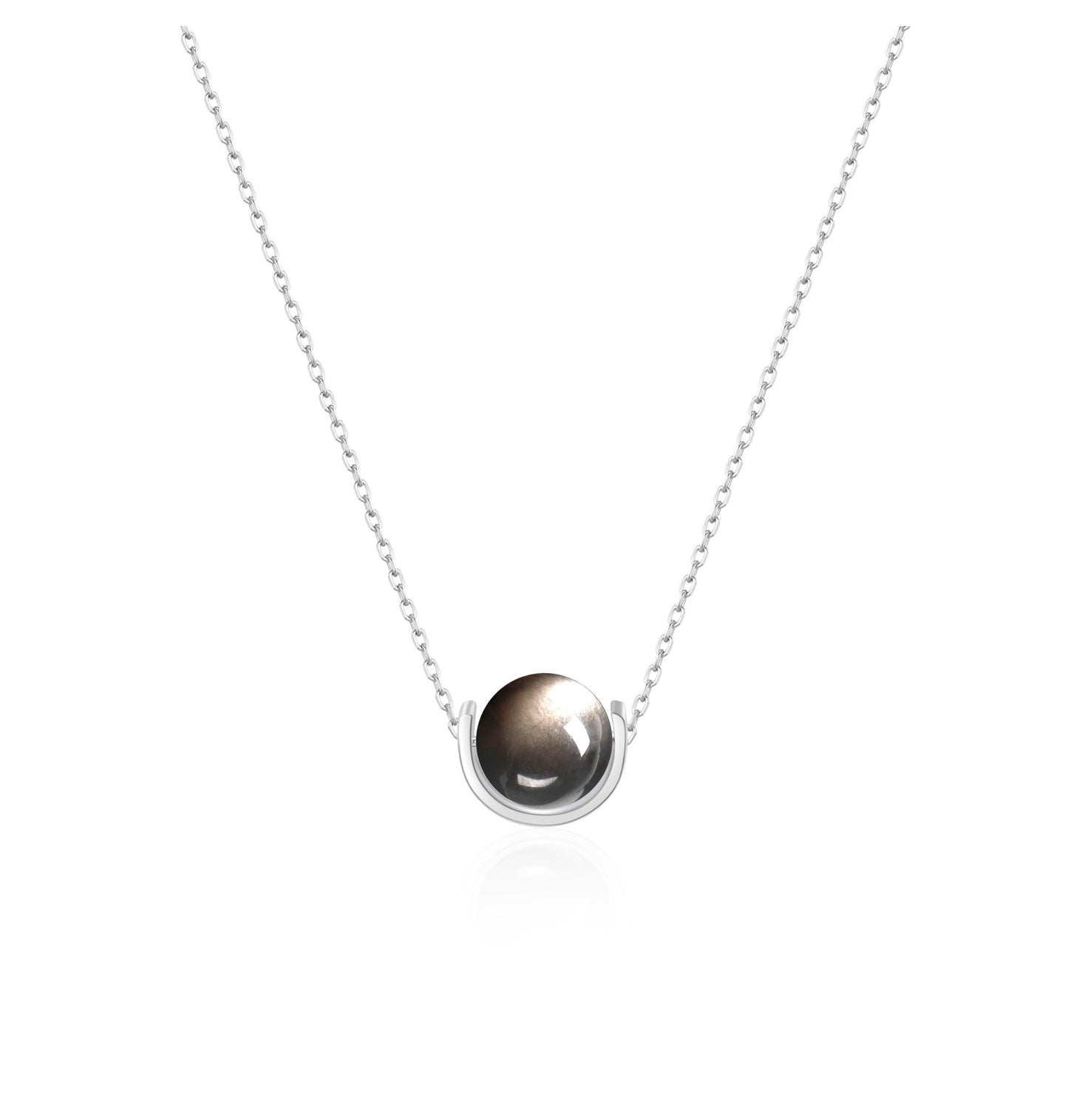 Naturalstone Tiger Eye Necklace- Silver - Wishe19