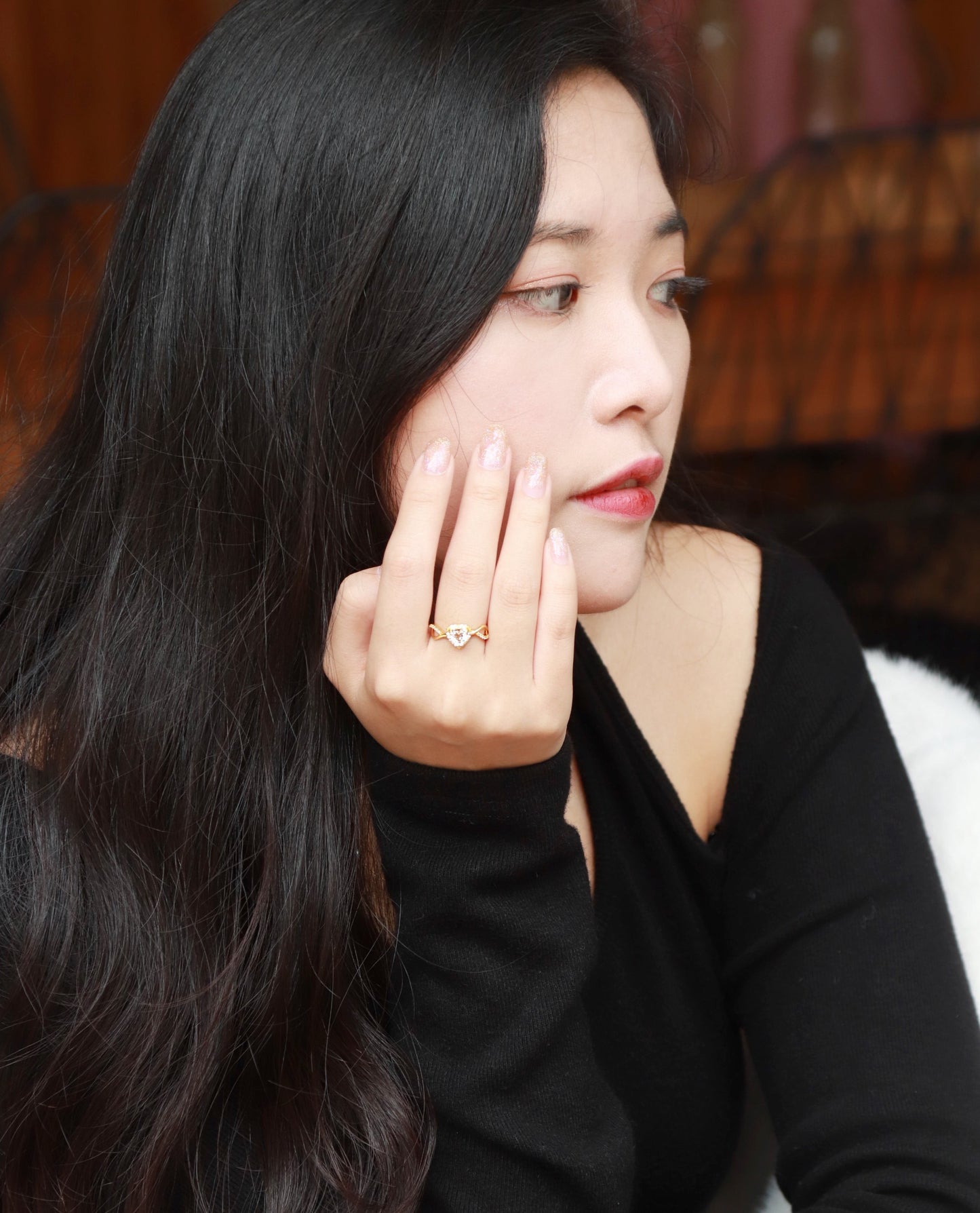 Fall In Love Ring- Gold - Wishe19