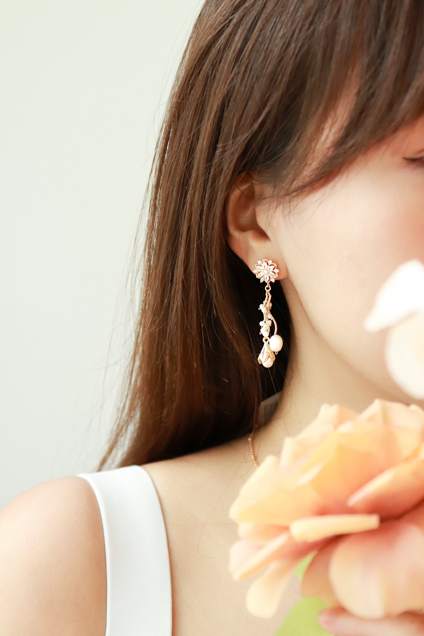 Beautiful In White Earring - Wishe19