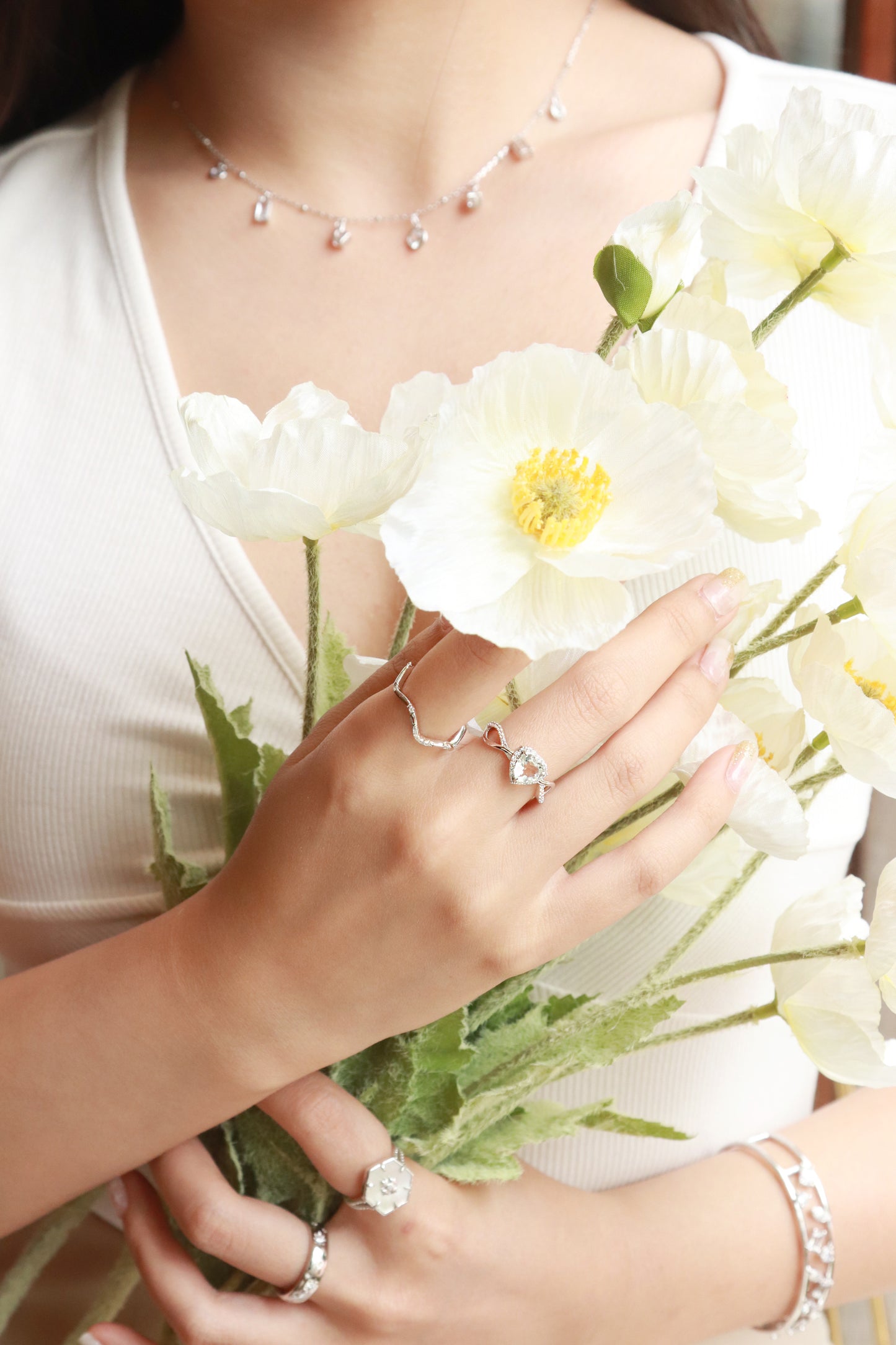 Fall In Love Ring- Silver - Wishe19
