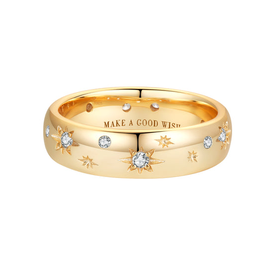 The Wishing Star Ring- Gold - Wishe19