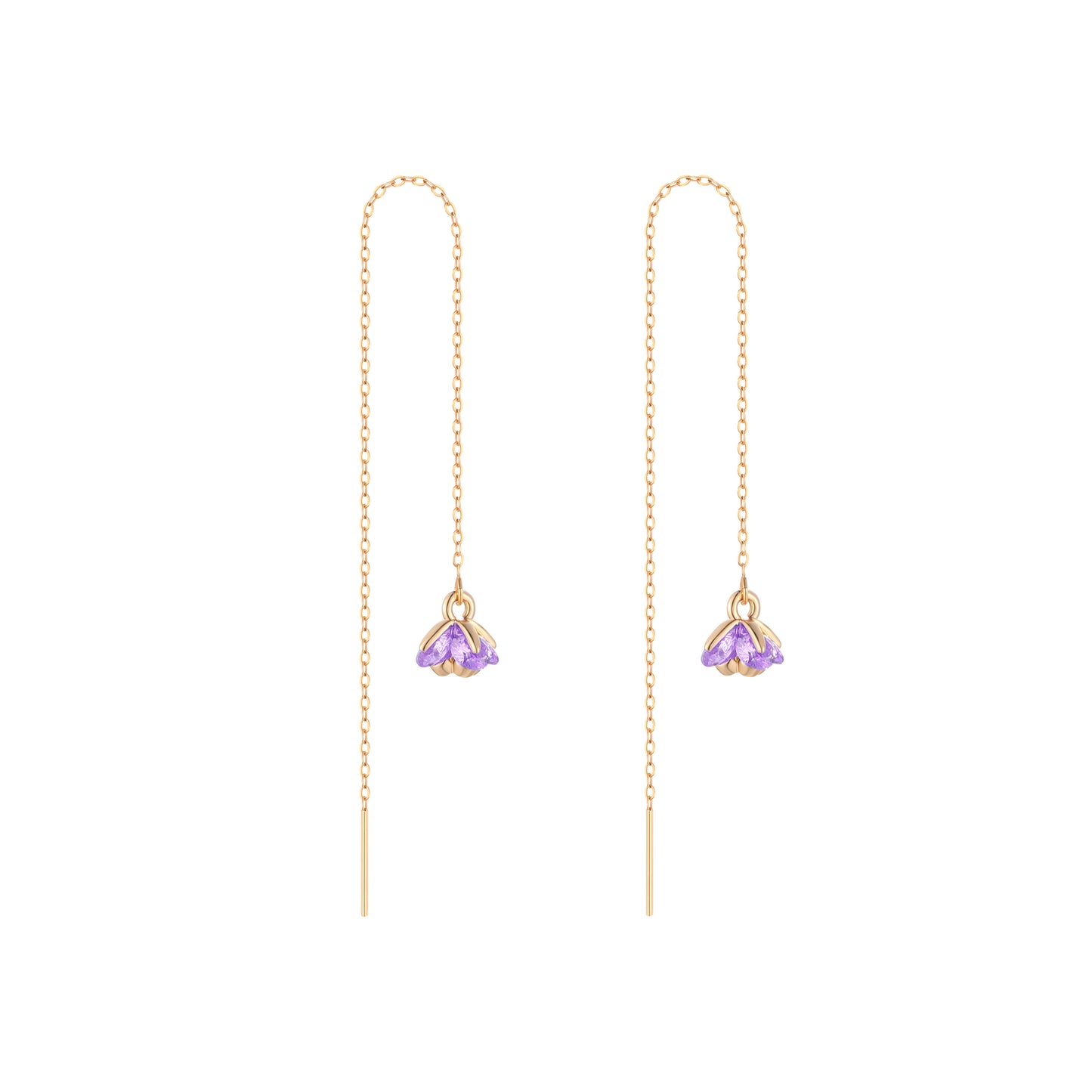 Floret Garden Earring- Purple - Wishe19