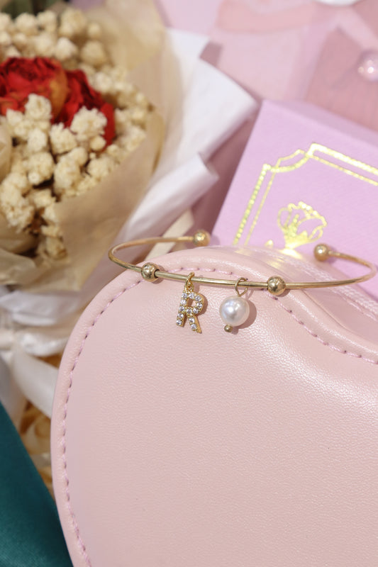 14kgf Initial Letter Bangle