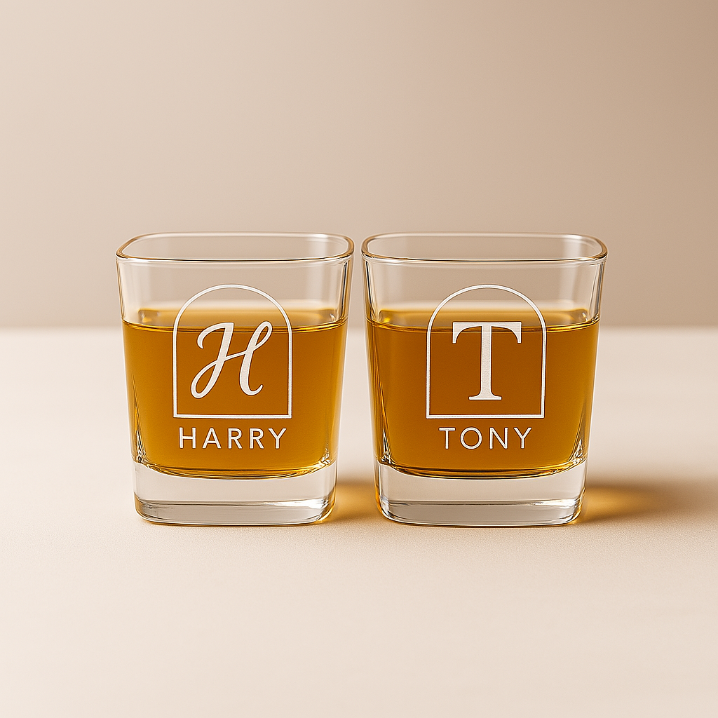 雕刻威士忌對杯 Personalized Shot glass - Wishe19
