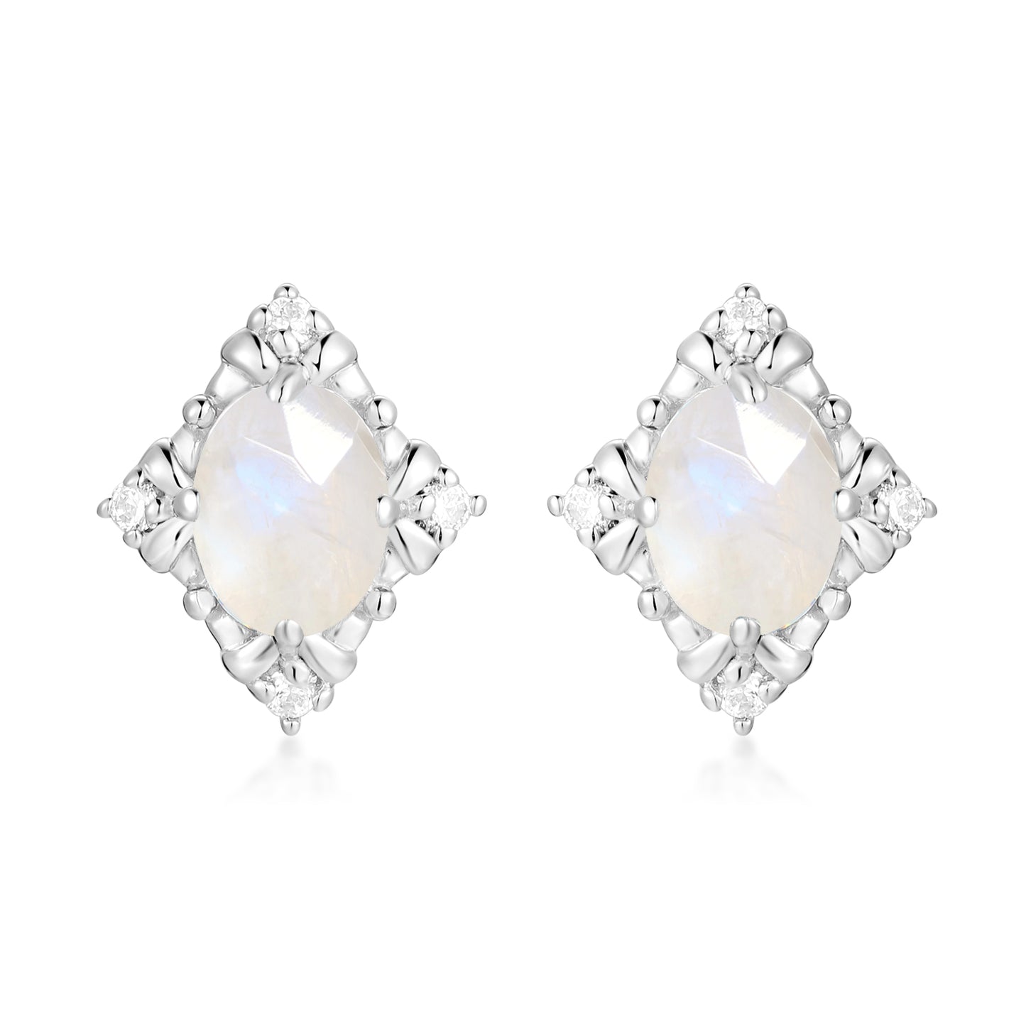 Crush On You Moonstone Earring- Silver