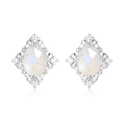 Crush On You Moonstone Earring- Silver